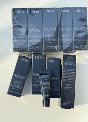 Тональный крем dior forever skin glow мини по 2,7мл оттенок 2n