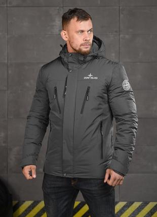 Куртка stone island grey, stone island куртка, зимова куртка stone island, stone island зимова куртка