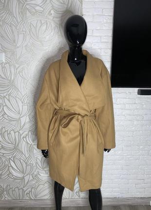 Демісезонне пальто на запах великого розміру батал shein, xxxl