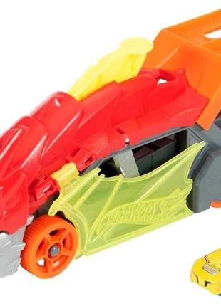 Автовоз хот вилс пасть дракона hot wheels city dragon launch transporter