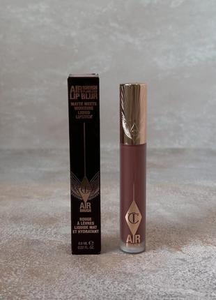 Charlotte tilbury - airbrush flawless matte lip blur liquid lipstick - рідка матова помада для губ, walk of no shame blur, 6.8 ml