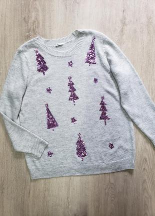 Свитер, свитер в новогодний принт 18-20 р-ру.
