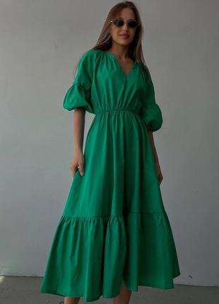 Сукня жіноча довга міді льон8 фото