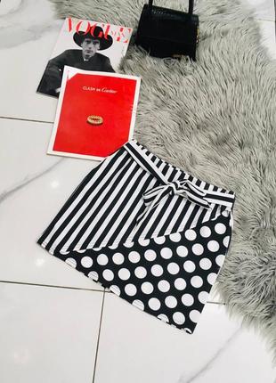 Мини юбка в горошек и полоску от boohoo