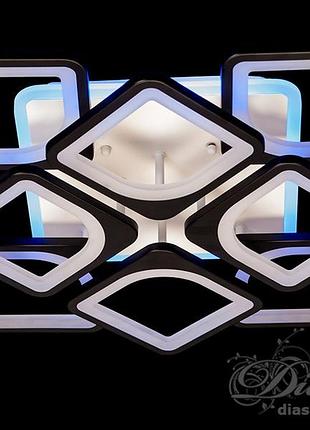 Потолочная led люстра с димером и цветной подсветкой 130w