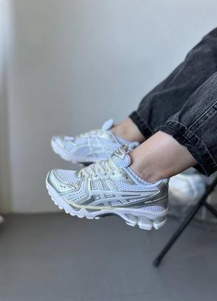 Кроссовки asics gel-kayano 14 white silver