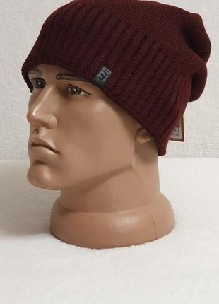 Шапка ozzi n°120 в цвете черный +бордо