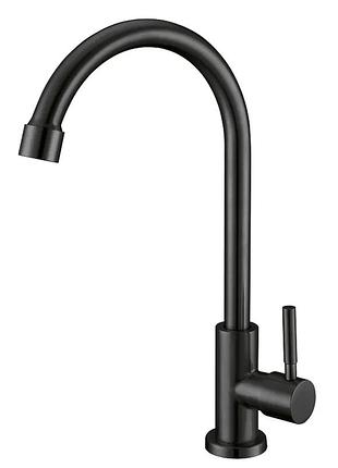 Кран для холодної води mixxus mono-01.sus black з неірж. сталі (mi6561)
