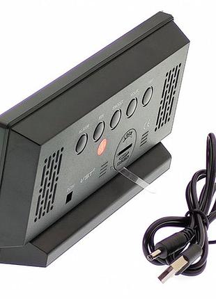 Часы сетевые vst-897-1, красные,температура, usb3 фото