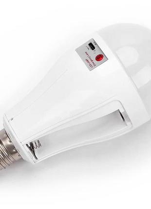Светодиодная led лампочка с аккумулятором fa-3920 pro, 20w, e27, 2x18650, колпачек-кемпинг