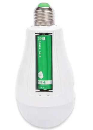 Светодиодная led лампочка с аккумулятором fa-3920 pro, 20w, e27, 2x18650, колпачек-кемпинг