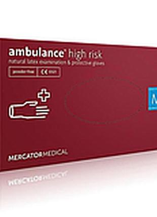 Рукавиці латексні гумові міцні ambuplus (m) 50шт.