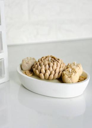 Аромасвіча  capuchino candy у гіпсовому кашпо