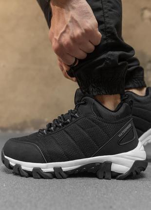 Мужские термо кроссовки black/white зима