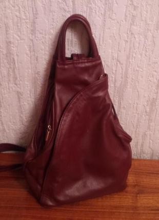 Модный шикарный рюкзак, кожа, италия, firenze