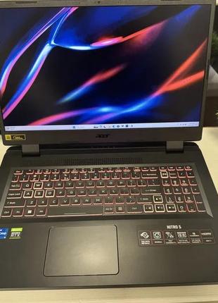 Ігровий acer nitro 17.3" fhd 144ghz i5-12th16/512gb ssd + rtx 3050 video