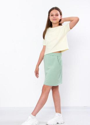 Спідниця для дівчинки носи своє 140 зелений (p-10588-114517)