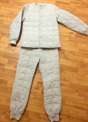 Moncler original, italy пух 90% пуховый костюм, куртка пуховик + брюки