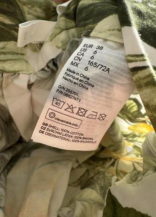 Женская эффектная юбка миди h&m невероятная юбка с лимонами летняя юбка в складку2 фото