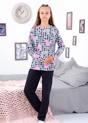 Піжама для дівчинки (підліткова) носи своє 140 синій (p-7619-99161)