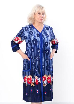 Халат жіночий носи своє 60 синій (p-14527-164173)