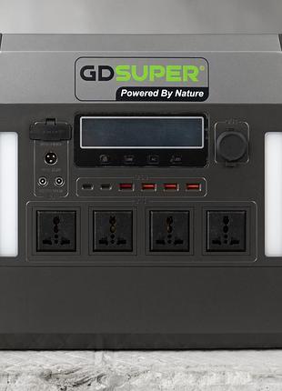Портативна електростанція gd super 2000 w lifepo4, 24v потужність 2000 вт.3 фото