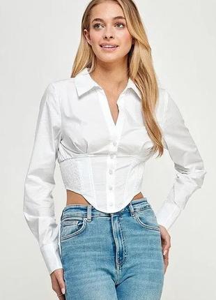 Сорочка bershka корсетна рубашка-бюстʼє
