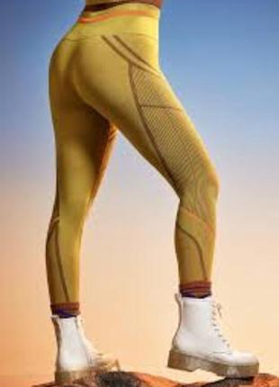 Бесшовные жаккардовые леггинсы с высокой талией fabletics 46 размер