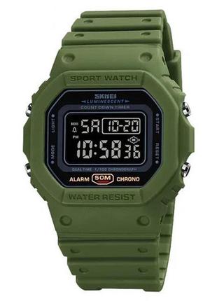 Годинники наручні 1628agbk skmei, army green-black