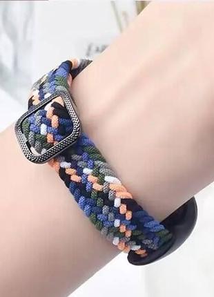 Плетеный вязанный ремешок на mi band 8