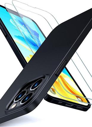 Чехол torras для iphone 13 pro ультратонкий матовый чехол с 2 защитными стёклами