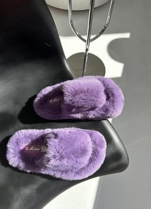 Тапочки для дома , очень мягкие и приятные , теплые комнатные тапочки  цвет фиолетовый размер  39