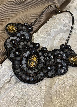 Роскошное украшение в сложной технике сутяж 🪩💣🖤💋