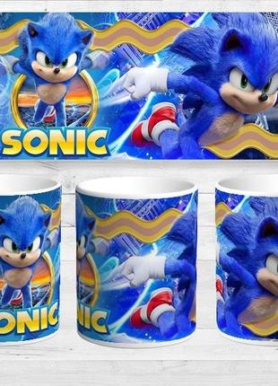 Чашка с принтом sonic