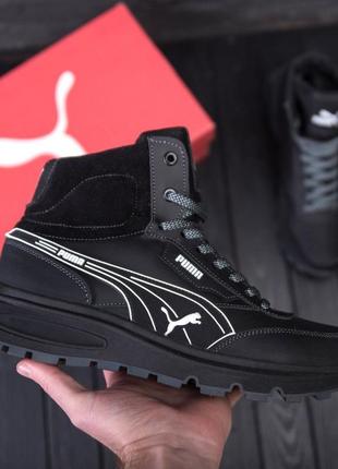 Чоловічі зимові черевики puma шкіряні5 фото