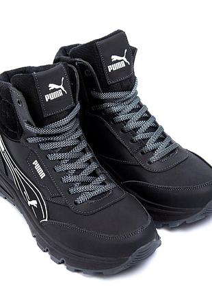Чоловічі зимові черевики puma шкіряні