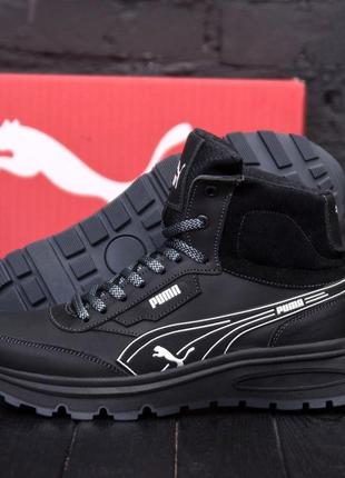 Чоловічі зимові черевики puma шкіряні7 фото