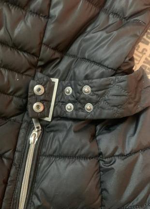 Добротный стильный  пуховик с меховым капюшоном германия р.42/l-xl укр. 48-506 фото