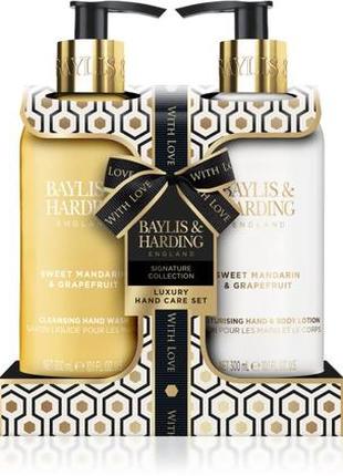 Набор baylis & harding sweet mandarin & grapefruit: крем для рук 500мл, жидкое мыло 500мл