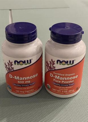 Now foods d-mannose в капсулах і в порошку