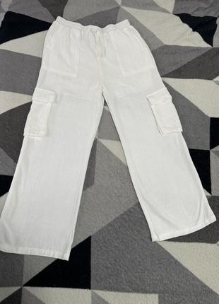 Дитячі штани.білі. розмір 134/146 primark