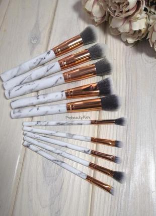 10 шт таклон пензлі для макіяжу набір мармур probeauty
