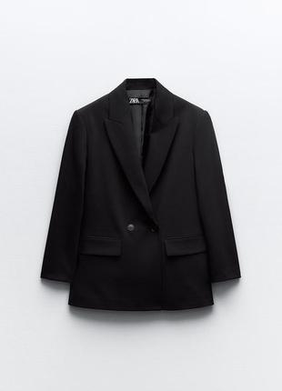 Черный пиджак жакет zara