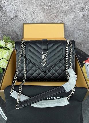 Сумка клатч black silver premium 1:1 найвища якість