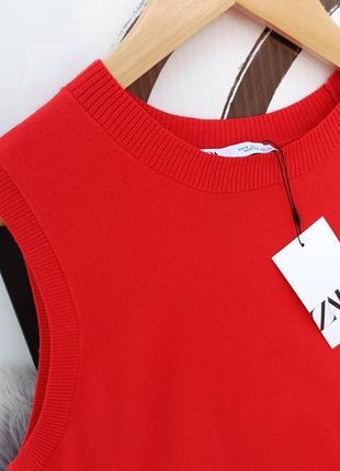Длинное однотонное трикотажное платье от zara, размер s4 фото
