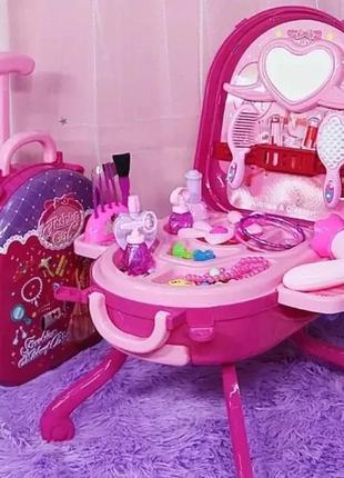Стильный детский игровой чемодан, косметический набор детской,увлекательный комплект...