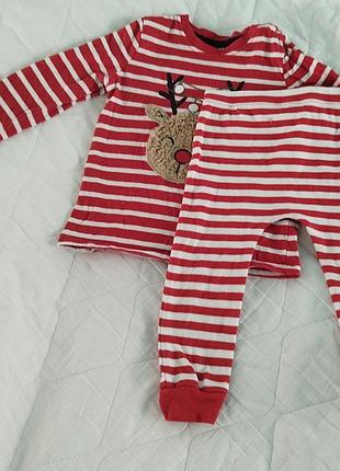 Новорічний костюмчик з оленем, розмір 86, на 12-18 місяців, для хлопчика чи дівчинки