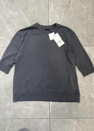 Серая кофта zara серая футболка zara