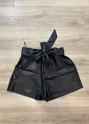 Шорты кожаные zara на подкладке замшевой3 фото