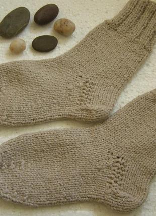 Носки бежевые из полушерсти 21р.